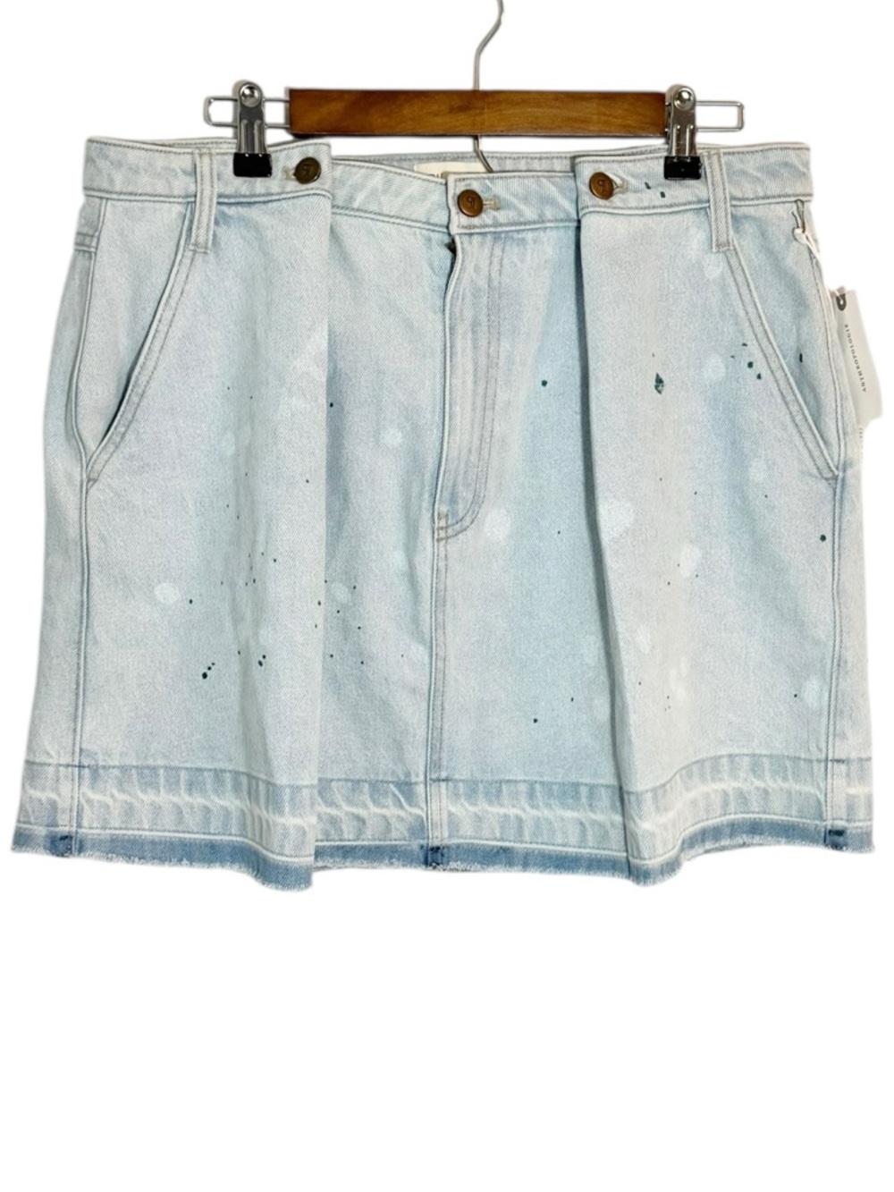 Anthropologie Pilcro Reworked Denim Mini Skirt 14 NWT - Picture 4 of 12